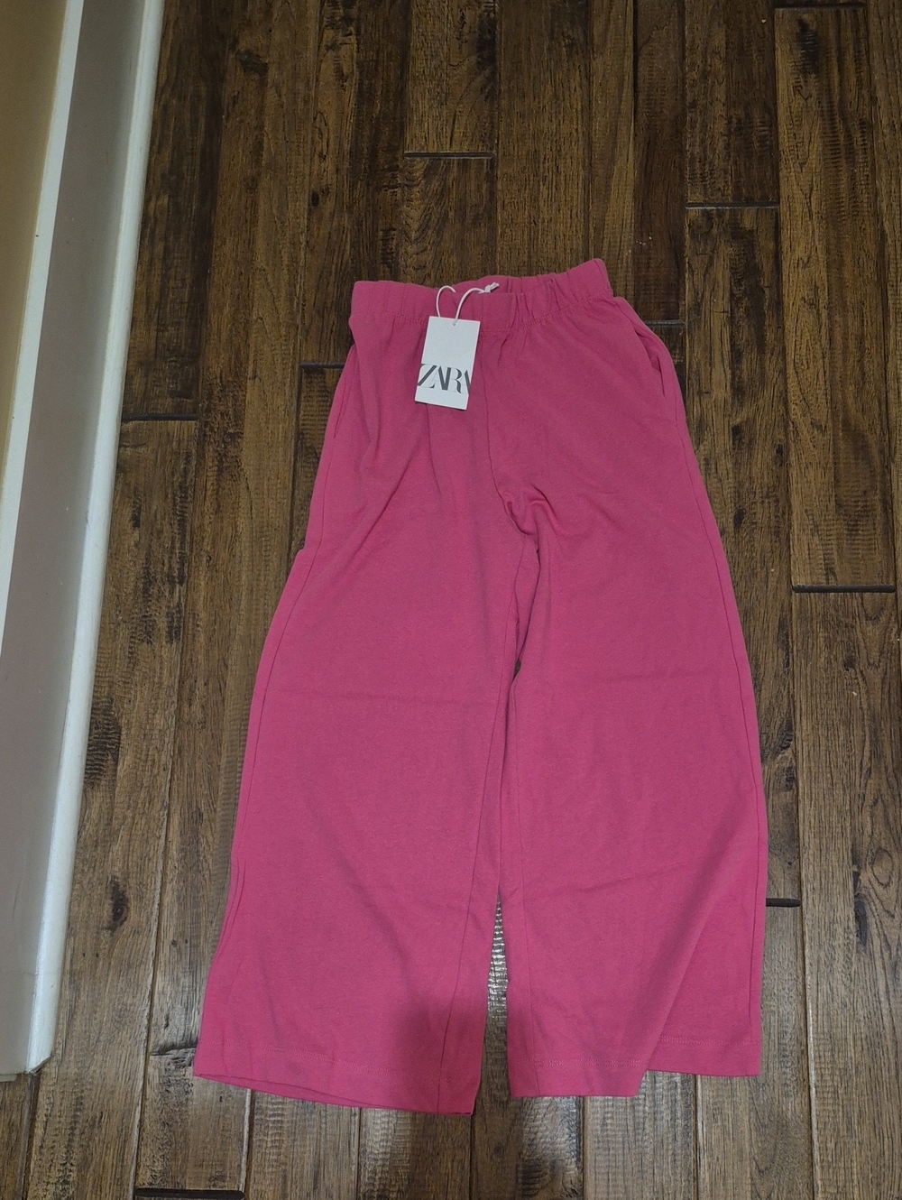 Kids Wide-Leg Lounge Pants - Pink Sz 10/12 - Picture 4 of 4